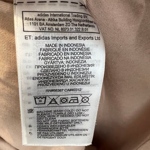 Adidas Nylon Track Pants Rare Color Women's Size Medium Dusty Rose Lined Jogger - Picture 8 of 9